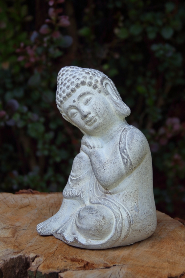 Soška sedící Buddha beton 12x16x11cm