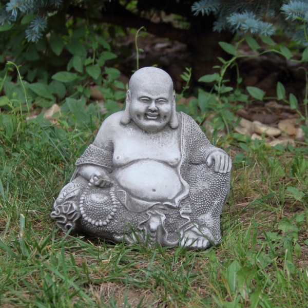 Soška Šťastný Buddha beton, 19cm
