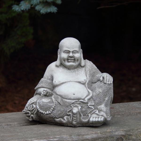 Soška Šťastný Buddha beton, 19cm