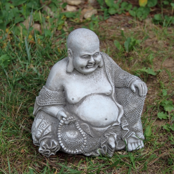 Soška Šťastný Buddha beton, 19cm