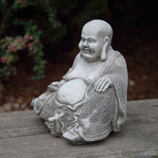 Soška Šťastný Buddha beton, 19cm