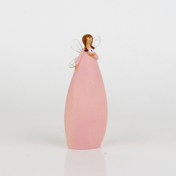 Soška víla v růžových šatech 15cm