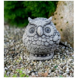 Sova dekorace z betonu 14x13x17cm