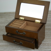 Šperkovnice hnědá / jeden šuplík