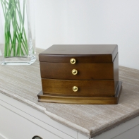 Šperkovnice patrová dřevěná 20x13cm