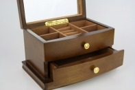 Šperkovnice patrová dřevěná 20x13cm