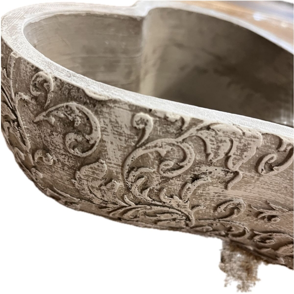 Srdce betonový květináč na hřbitov 6 x 16 x 18 cm 