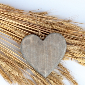 Srdce s láskou darované tmavé 13x13cm