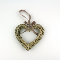 Srdce závěsné proutěné 20cm