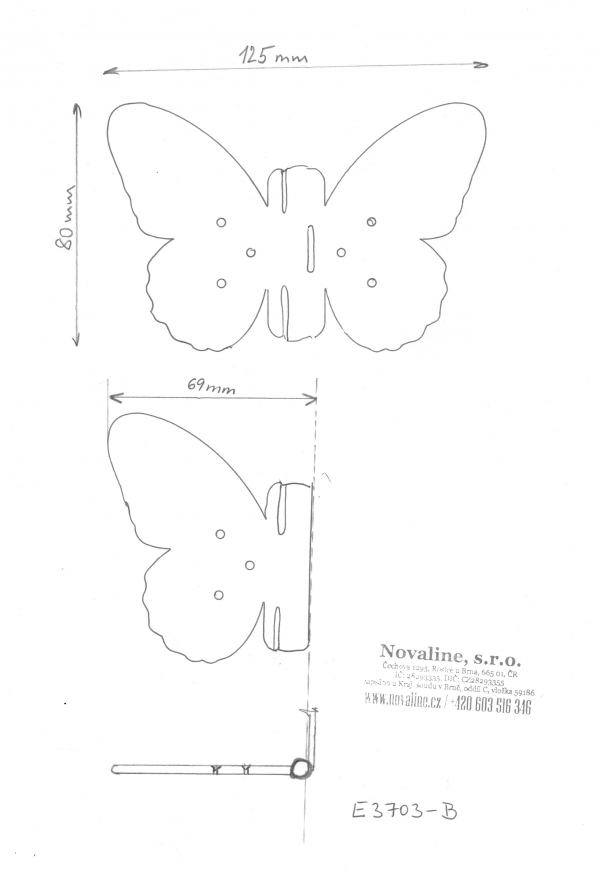 Staré panty na dveře Babočka paví oko set 2 kusů
