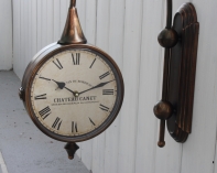 Starodávné oboustranné hodiny CHATEAU CANET 24cm