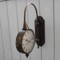 Starodávné oboustranné hodiny CHATEAU CANET 24cm