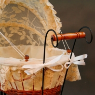 Starodávný kočárek pro panenku 42x48x22cm