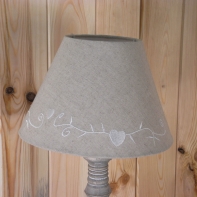 Stínidlo na lampu přírodní tkanina 15cm