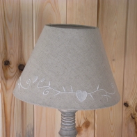 Stínidlo na lampu přírodní tkanina 15cm