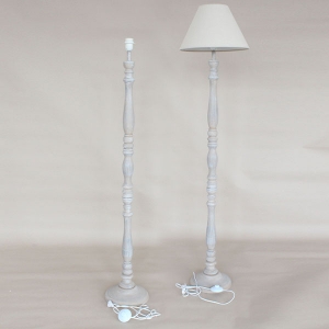 Stojací lampa krémová - podstavec 136cm