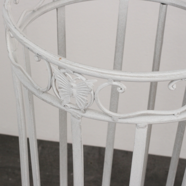 Stojan na deštníky kulatý bílý 52cm