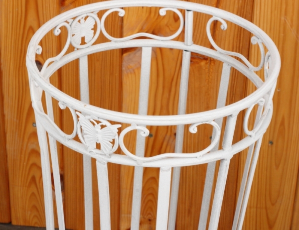 Stojan na deštníky kulatý bílý 52cm