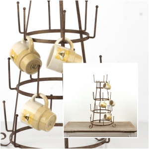 Stojan na hrnky 24 háčků 64cm