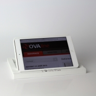 Stojan na Ipad dřevěný bílý 24cm - VYŘAZENO dek4530