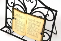 Stojan na kuchařku černý kov 37x36x7cm