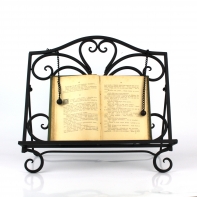 Stojan na kuchařku černý kov 37x36x7cm