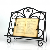 Stojan na kuchařku černý kov 37x36x7cm