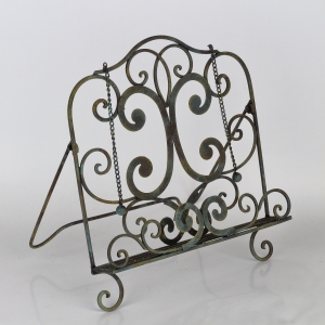 Stojan na kuchařku s modrozelenou patinou 40x32cm