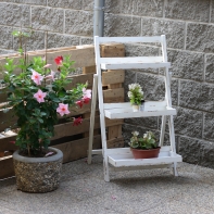 Stojan na květiny 3 police bílý 98cm