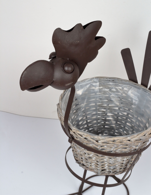 Stojan na květiny slepice 52cm