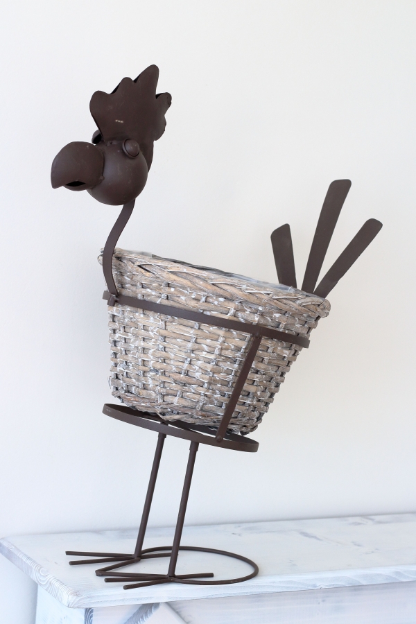 Stojan na květiny slepice 52cm