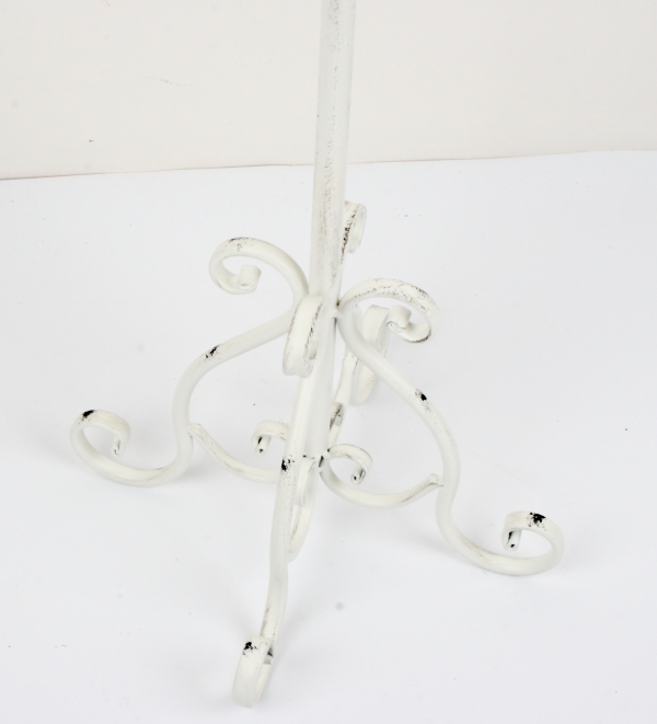 Stojan na ručníky bílý kov s patinou 96cm