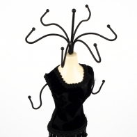 Stojan na šperky - černé šaty 35cm