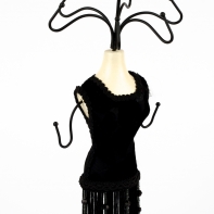 Stojan na šperky - černé šaty 35cm