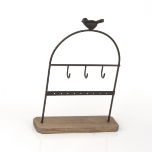 Stojan na šperky s ptáčkem 19x6x25cm