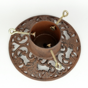 Stojan na vánoční stromek s rostlinnými ornamenty 29 x 12 cm litinový