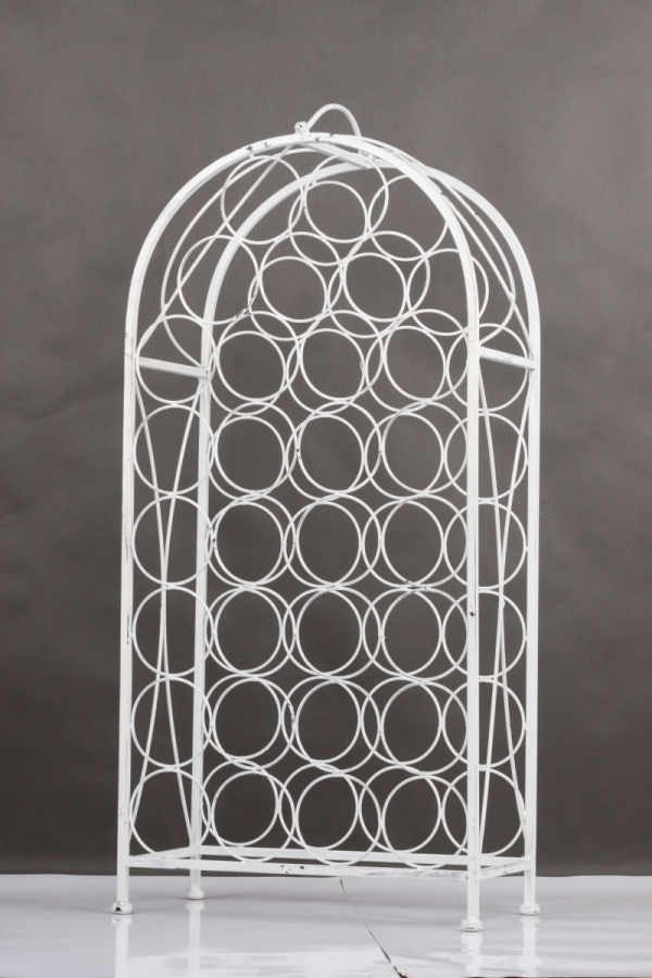 Stojan na víno bílý 93x22x43cm