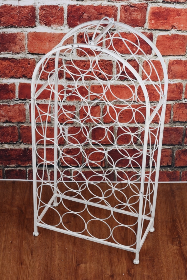 Stojan na víno bílý 93x22x43cm