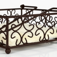 Stojánek na ubrousky 19x19x7,5cm