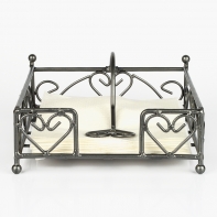 Stojánek na ubrousky se srdíčkem 19x19x7,5cm 