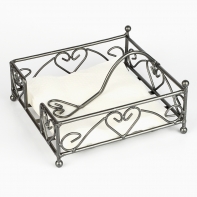 Stojánek na ubrousky se srdíčkem 19x19x7,5cm 