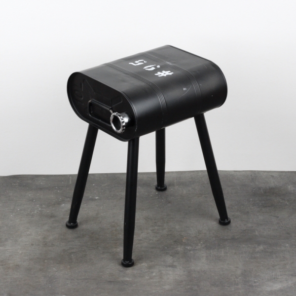 Stolička kanystr černý 28x35x45cm