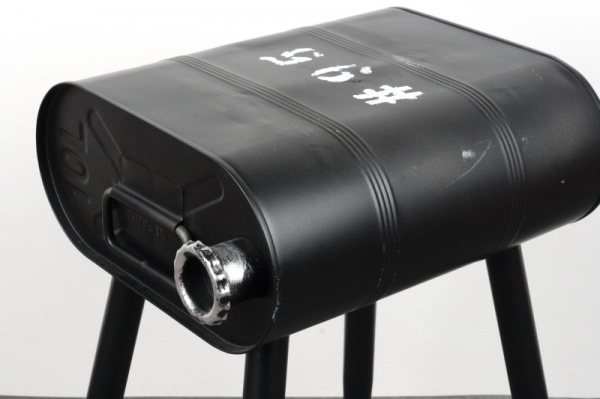 Stolička kanystr černý 28x35x45cm