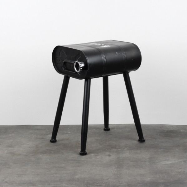 Stolička kanystr černý 28x35x45cm