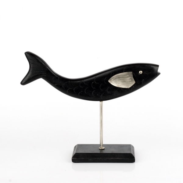 Stolní dekorace dřevěná ryba 27cm