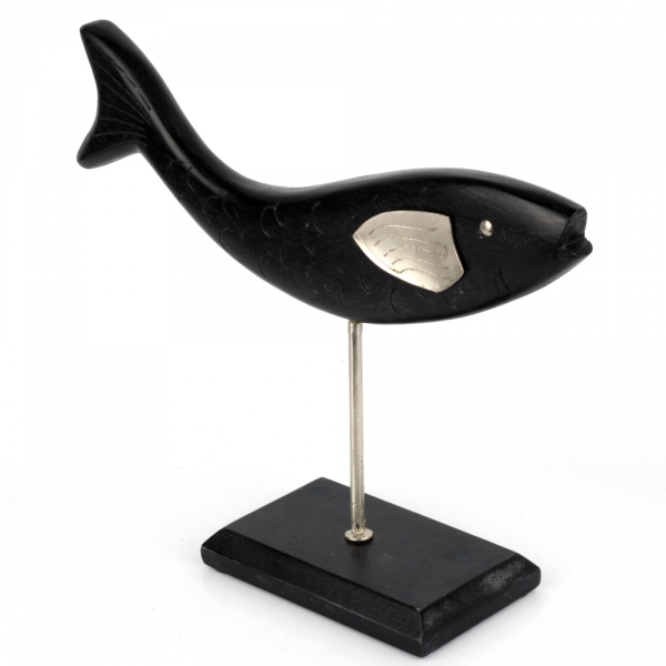 Stolní dekorace dřevěná ryba 27cm