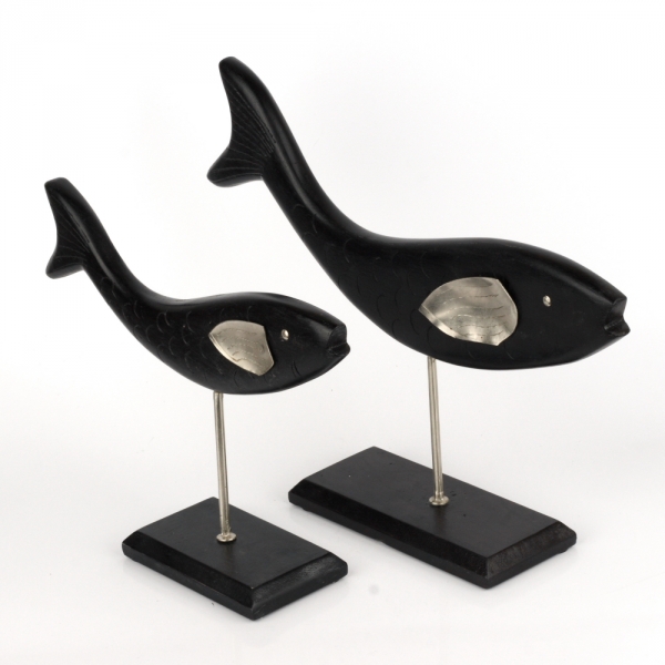 Stolní dekorace dřevěná ryba velká