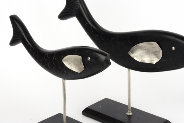 Stolní dekorace dřevěná ryba velká