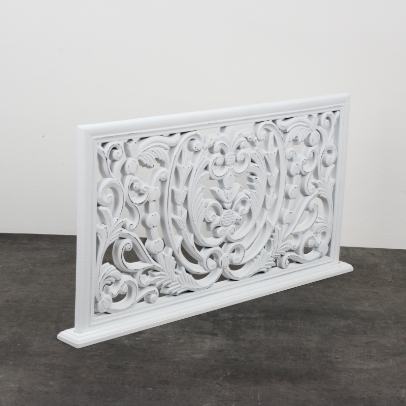 Stolní dekorace vyřezávaná s patinou 68x36x6cm