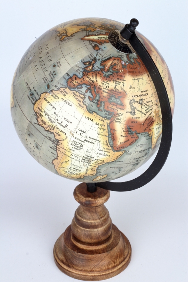 Stolní globus na dřevěném podstavci 35cm